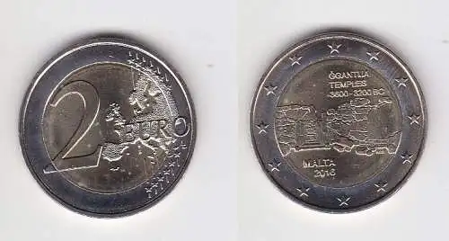 2 Euro Gedenkmünze Malta 2016 -Ggantija Tempel mit Münzzeichen (167429)