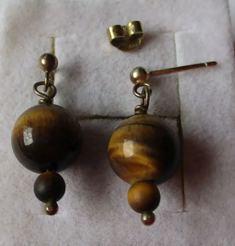 elegante 333er Gold Ohrringe mit Kugel Anhänger (153136) 0