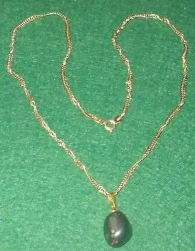 elegante Kette aus 585er Gold mit Schmuckstein (MÜ5000)