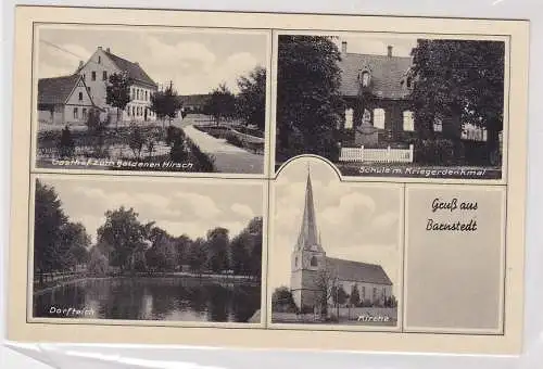 88874 Mehrbild Ak Gruß aus Barnstedt Gasthof zum goldenen Hirsch um 1940