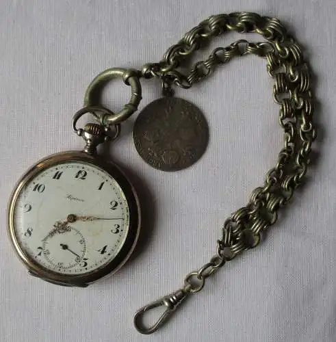 Preußen 800 Silber Taschenuhr Ehrengeschenk Kgl. Pulverfabrik Spandau (166640)