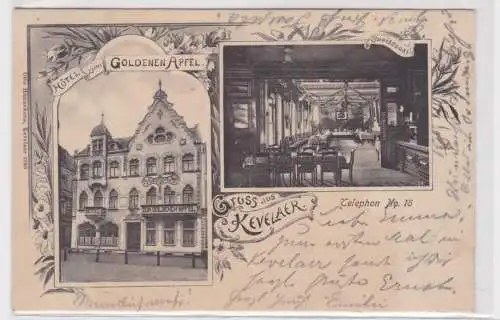 44130 Mehrbild Ak Gruß aus Kevelaer Hotel zum goldenen Apfel 1901