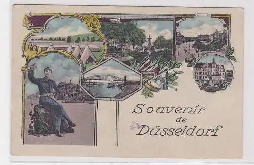 908099 Künstler Ak Souvenir de Düsseldorf 1923