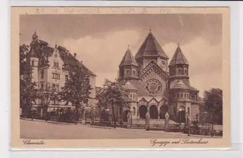 905125 Ak Chemnitz - Synagoge und Luisenhaus 1930