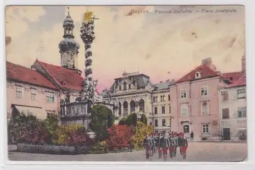 903247 Ak Sopron Franz Josefplatz um 1915