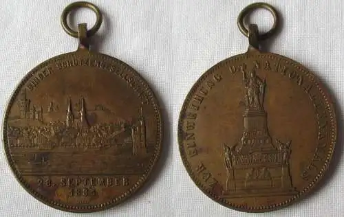 seltene Medaille Schützengesellschaft Bingen 1883 Nationaldenkmal (116534)