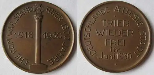 MEDAILLE "DEUTSCHLANDS ÄLTESTE STADT TRIER WIEDER FREI IM JUNI 1930" (119478)