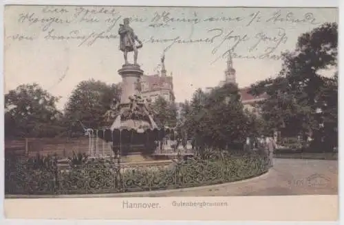 14611 Ak Hannover Gutenbergbrunnen 1906