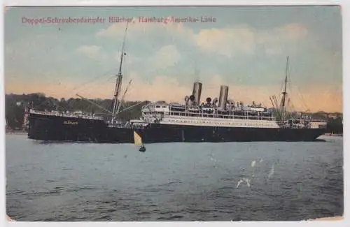 90544 Ak Doppel Schraubendampfer der Hamburg Amerika Linie 1914