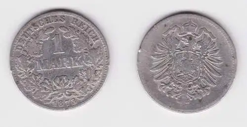 1 Mark Silber Münze Deutschland Kaiserreich 1873 B Jäger Nr.9 (156566)