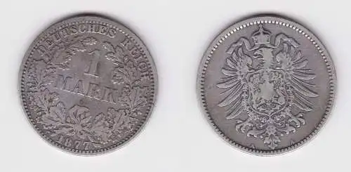 1 Mark Silber Münze Deutschland Kaiserreich 1877 A Jäger Nr.9 (153783)