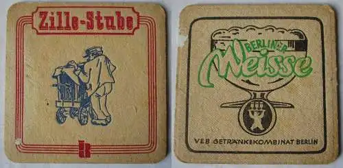 Bierdeckel DDR-Gebiet Zille-Stube Berliner Weisse VEB Getränkekombinat (162714)