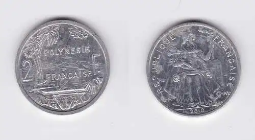 2 Franc Aluminium Münze Französisch Polynesien 2010 (119453)