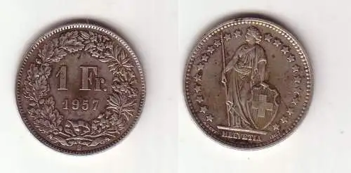 1 Franken Silber Münze Schweiz 1957 (115928)