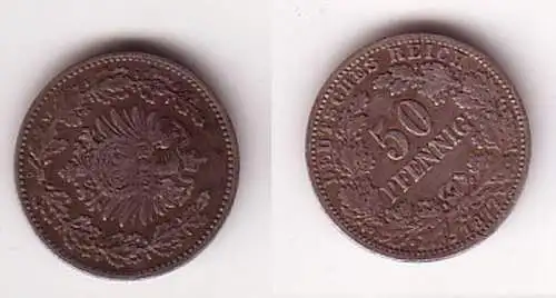 50 Pfennig Silber Münze Deutsches Reich 1877 C  (111752)