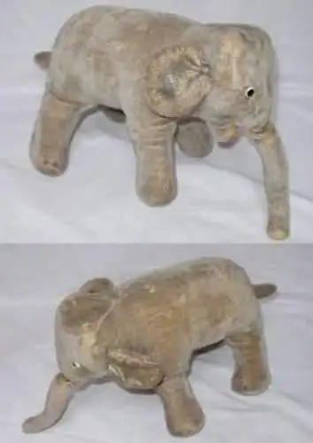 großer alter Elefant Plüschtier um 1940