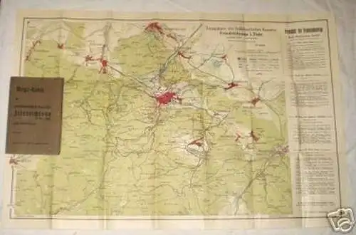 Wege-Karte Kurort Friedrichroda i. Thüringen um 1930