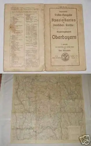 Ravenstein´s Spezial-Karte Nr. 50 Oberbayern um 1920