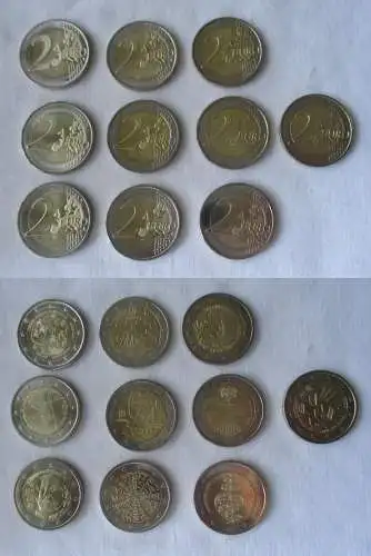 10 x 2 Euro Gedenk-Münzen Portugal Stempelglanz 2008 bis 2023 (165236)