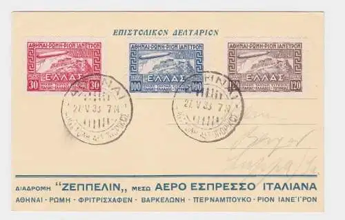 88915 Luftpostbrief Griechenland Athen Luppa 1933 Zeppelinmarke