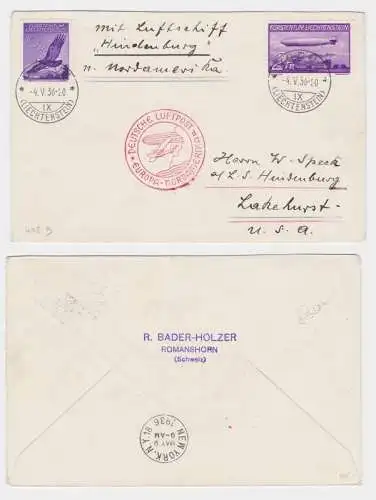 75039 Zeppelinpost Deutsche Luftpost Europa - Nordamerika 1936 LZ 129 Hindenburg