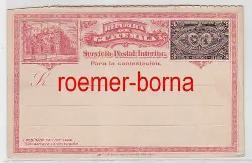 82324 Ganzsachen Postkarte Guatemala Ausstellung Zentral Amerika 1897