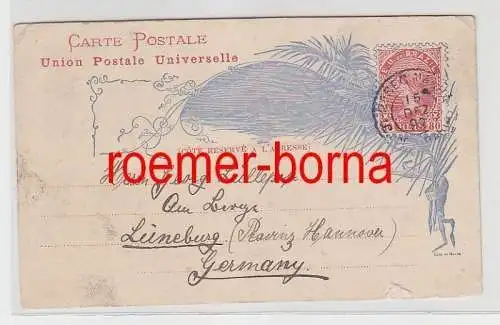 82326 Ganzsachen Postkarte Bahia Brasilien nach Lüneburg 15.12.1892