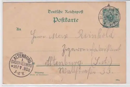 96446 DR Ganzsachen Postkarte P30 PF III Plattenfehler 1892