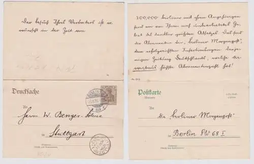 46606 DR Ganzsache Postkarte PP 24 B1/011 Berliner Morgenpost 1906