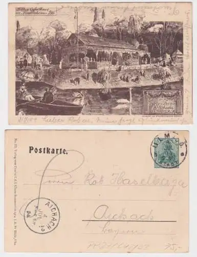 32041 DR Ganzsachen Postkarte PP27/ C42/3 Caffee Haus am Friedrichsau See 1904