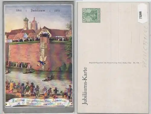 73268 DR Ganzsachen Postkarte PP27/ C131/2 der Scheider von Ulm 1911