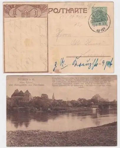 49731 DR Ganzsachen Postkarte PP27/ F14/1 Düben a.M. altes Schloß 1911