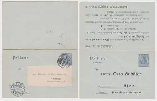 27180 DR Ganzsachen Postkarte P66 Zudruck Uhlenhorster Turngesellschaft Hamburg