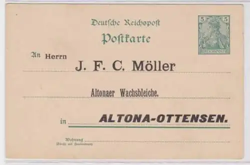 31854 DR Ganzsachen Postkarte P50 Zudruck J.F.C. Möller Altona-Ottensen