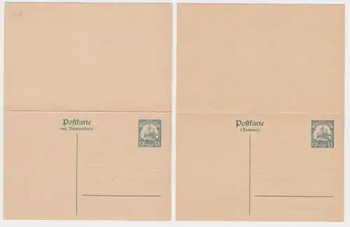 97302 DR Ganzsachen Postkarte P10 Deutsche Kolonien Kamerun mit Antwortkarte