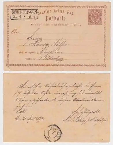 97623 DR Ganzsachen Postkarte P1 Pritzwalk nach Berlin Spandau 1874