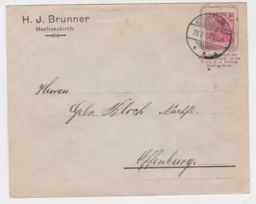 96013 DR Ganzsachen Umschlag PU27/ B41/5 H.J. Brunner Hochneukirch 1912