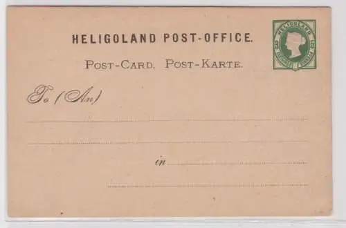 95984 Ganzsachen Postkarte P1 Altdeutschland Helgoland Prägedruck 3 Farthings