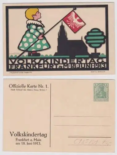 13147 DR Ganzsachen Postkarte PP27/ C185/1 Frankfurt a.M. Volkskindertag 1913