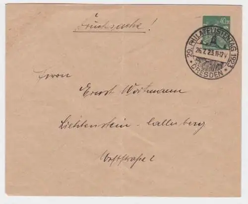 61340 DR Ganzsachen Umschlag PU85 29. Dt. Philatelistentag Dresden 1923