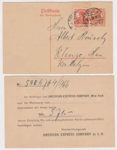 97969 DR Ganzsachen Postkarte P117F Zudruck American Express Company New York