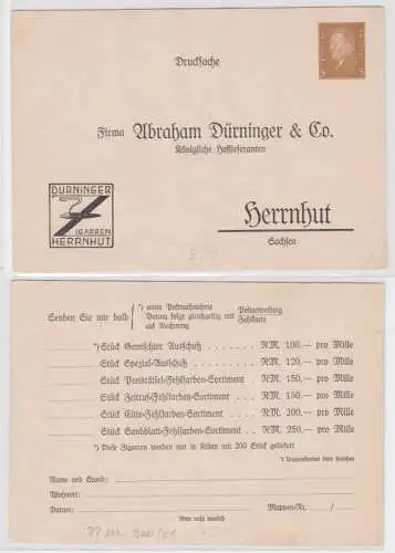 96623 DR Ganzsachen Postkarte PP106/ B2/01 Abraham Dürninger & Co. Herrnhut