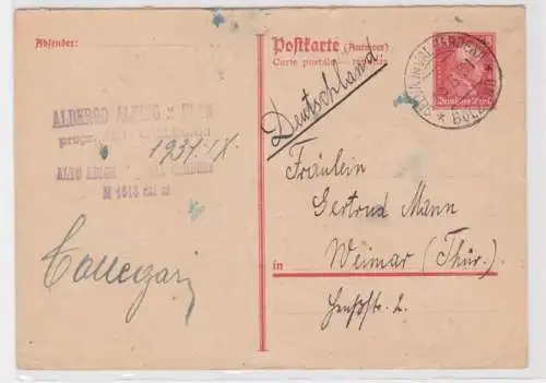 97554 DR Ganzsachen Postkarte P173 Selva in Val Gardena nach Weimar 1931