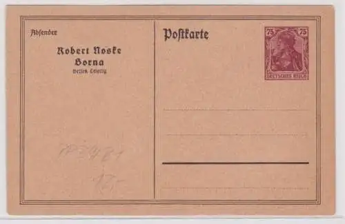 06766 Privat Ganzsachen Postkarte PP39/ B1 Zudruck Robert Noske Borna Bez Leipzi