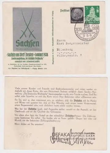 97287 DR Ganzsachen Postkarte P269 Sachsen am Werk Dresden im Sommer 1938