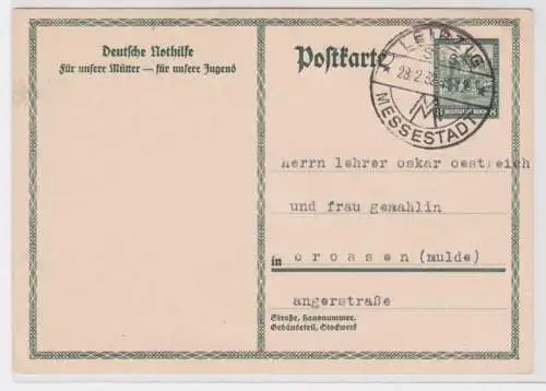 97686 DR Ganzsachen Postkarte P212I Deutsche Nothilfe Leipzig nach Dresden 1932