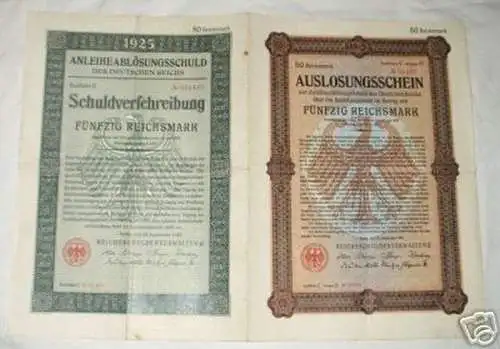 Schuldverschreibung Deutsches Reich 1925