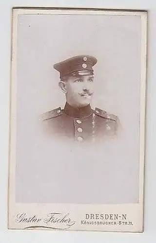 52402 Kabinettfoto Dresden Soldat der 108er Jäger um 1910