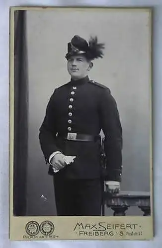 39401 Kabinettfoto Freiberg Jäger Regiment um 1910