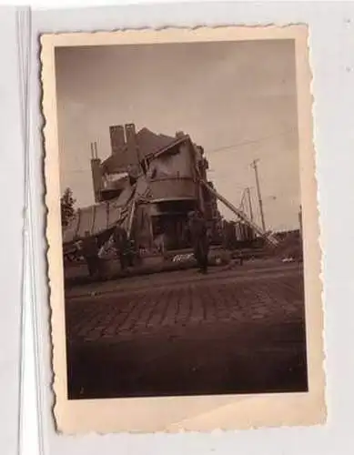 45048 Militär Foto zerbombte Ruine in Belgien 2. Weltkrieg